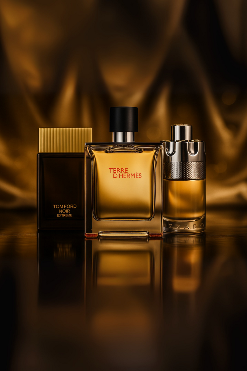 Set de 3 parfumuri: Terre d’Hermès, Azzaro Wanted y Tom Ford Noir Extreme de 100 ml